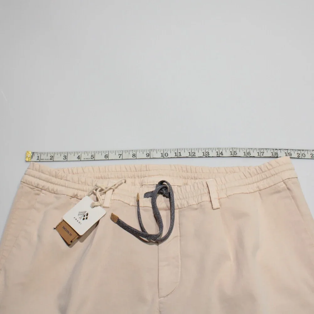 Fradi NWT Casual Pleated Jogger Pants Size 38 US in Beige Cotton Blend